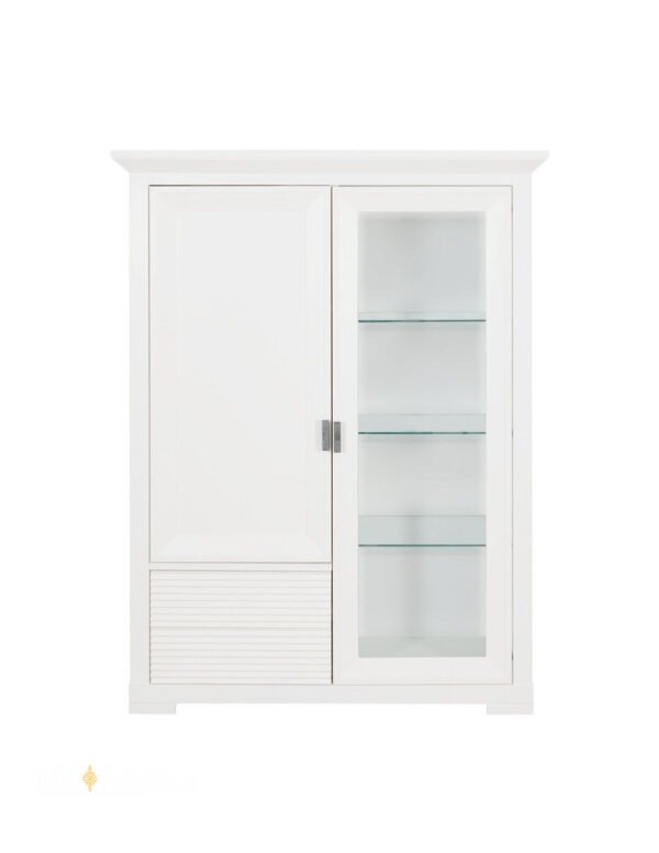 Comoda bar Verona Bianco, Alb, 1120 x 422 x 1470 mm.