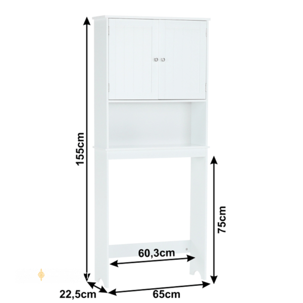 Dulăpior deasupra la WC, alb, ATENE TYPUL 5