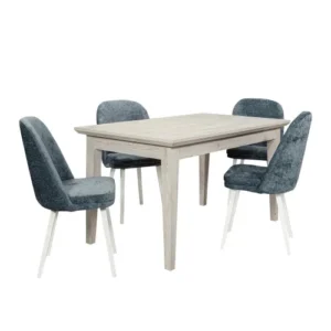 Set masa extensibila Novo Loft cu 4 Scaune Julie, Natur, 120160 x 76 x 78 cm