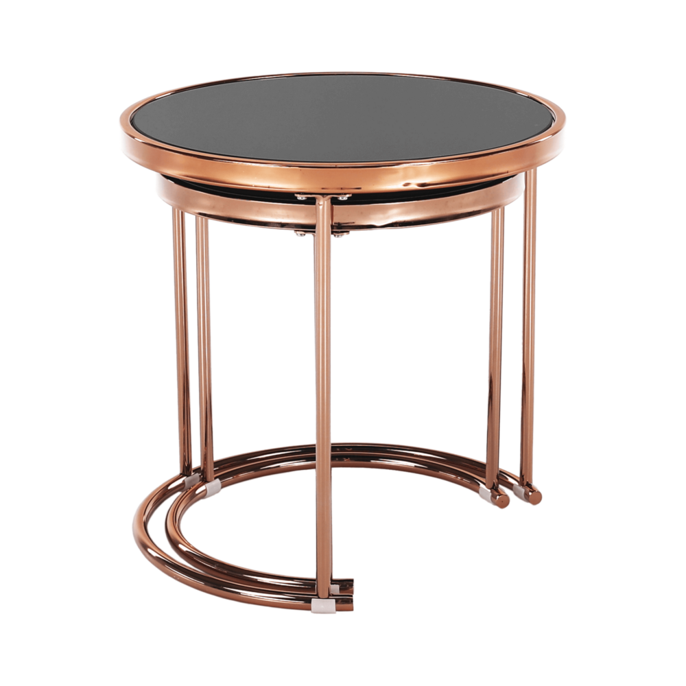 Set 2 mese de cafea, auriu/roz, MORINO