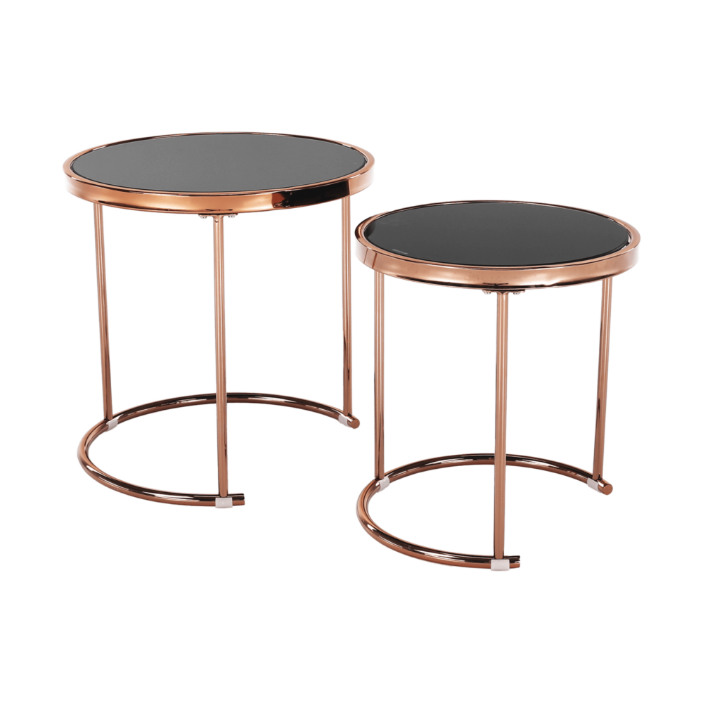 Set 2 mese de cafea, auriu/roz, MORINO