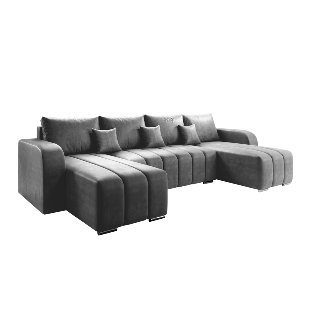 Set universal canapea, culoare gri/smarald, PORIMA U