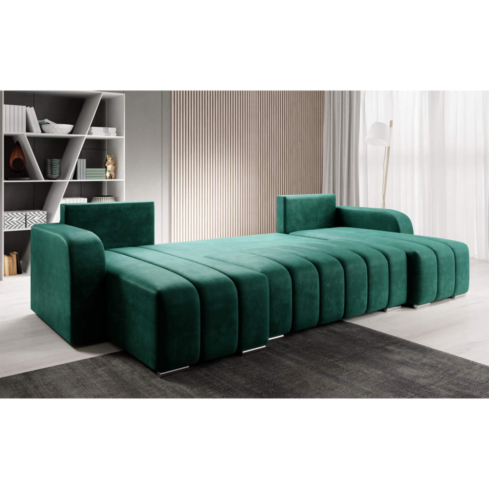Set universal canapea, culoare gri/smarald, PORIMA U