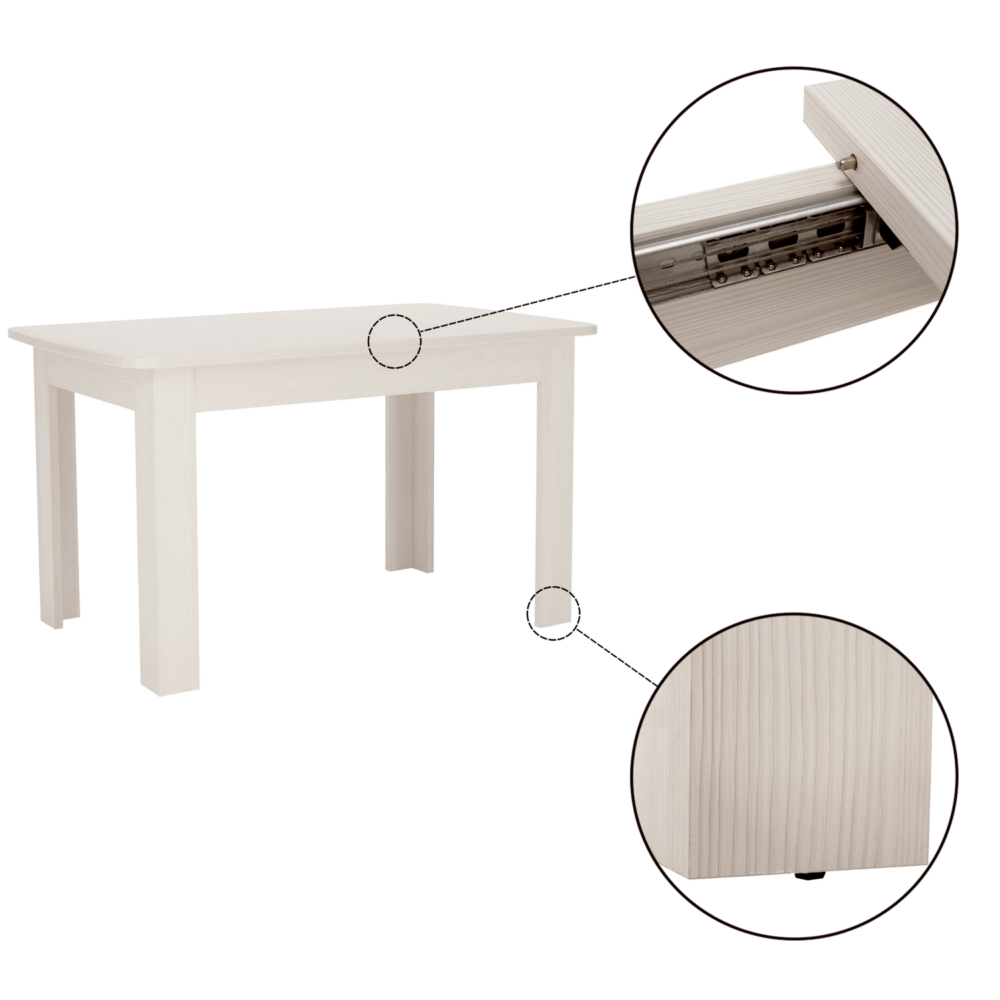 Masă extensibilă de sufragerie, 130-175×80 cm, TIFFY-OTILIA 15