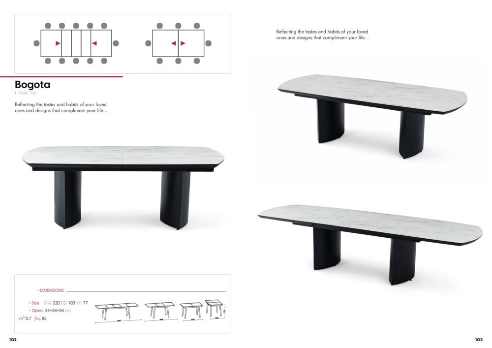 Masa Extensibila BOGOTA 220-322cm
