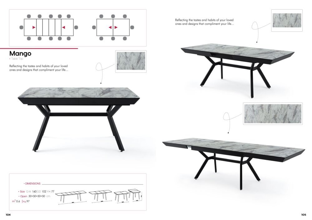 Masa Extensibila MANGO 160-360cm