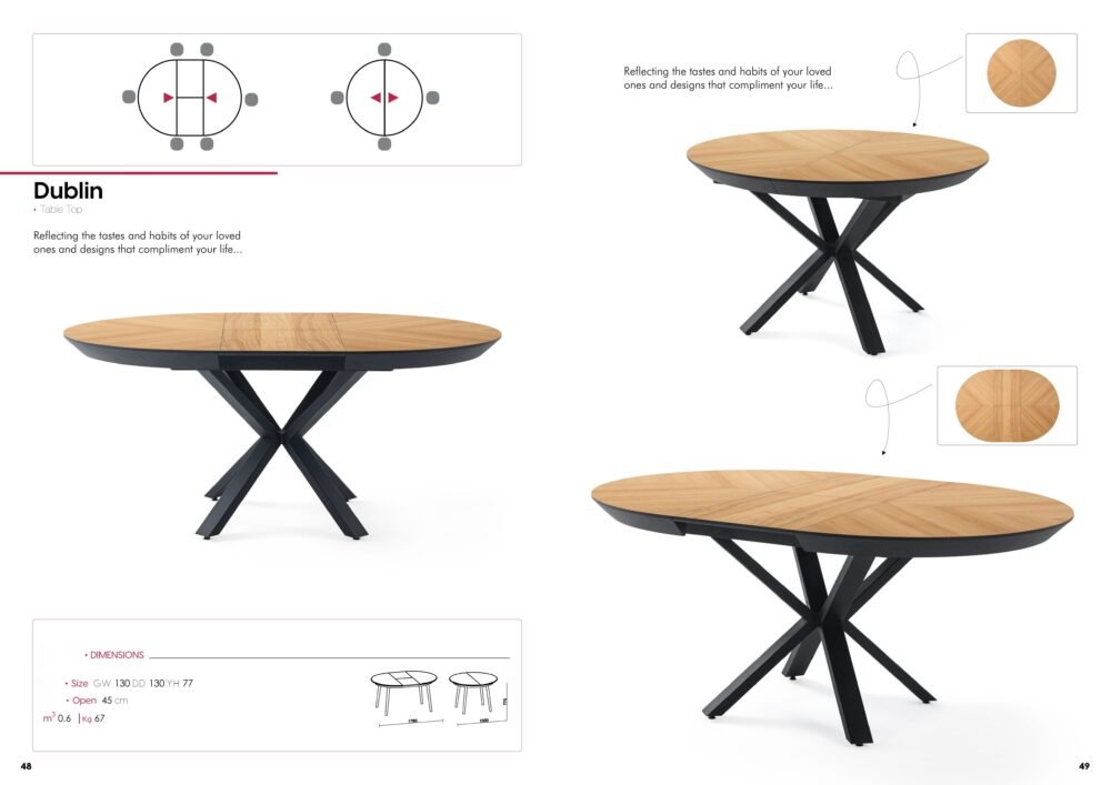 Masa Extensibila DUBLIN 130-175cm