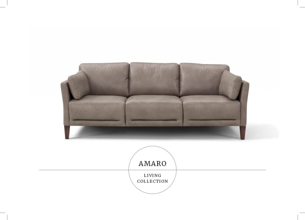 Set canapea cu fotolii din piele AMARO