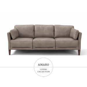Set canapea cu fotolii din piele AMARO