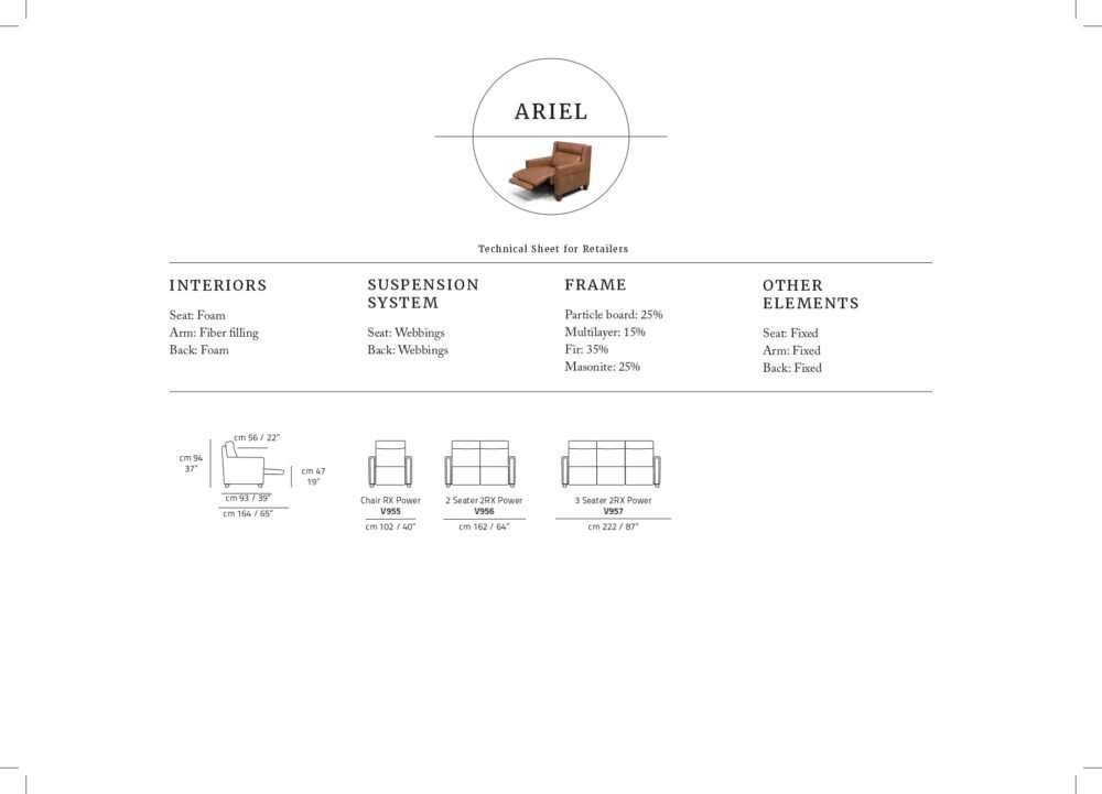 Canapea cu recliner ARIEL