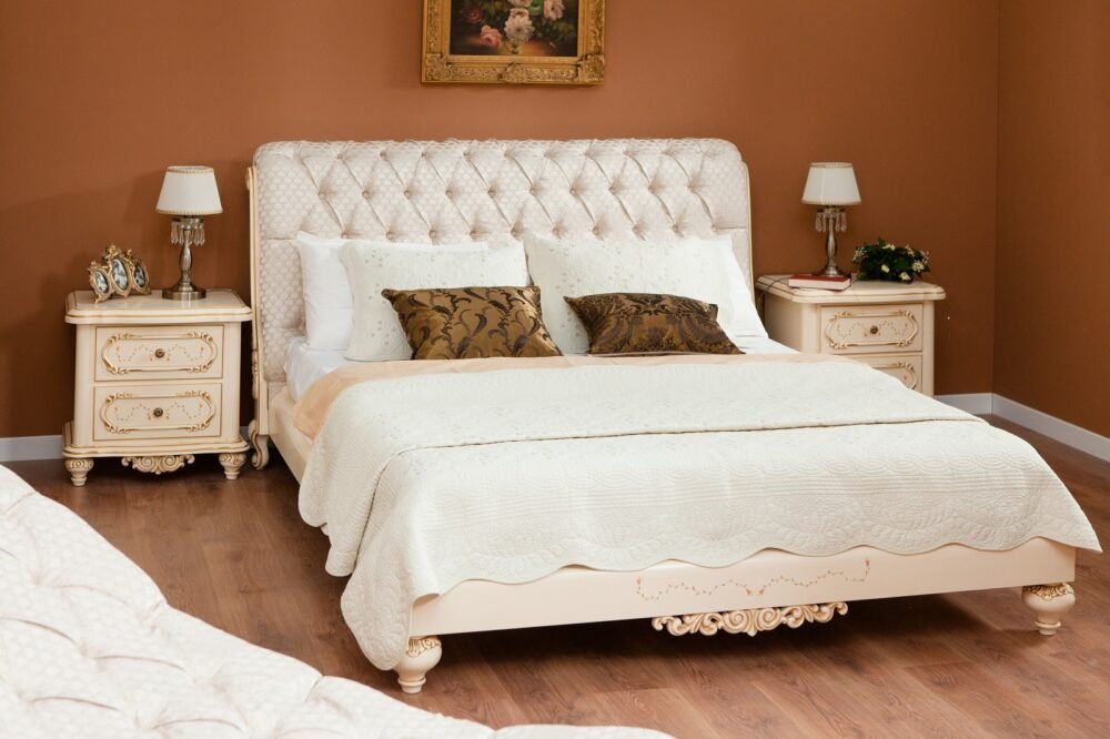 Set Dormitor Vera, Lemn Masiv, NUC/ALB