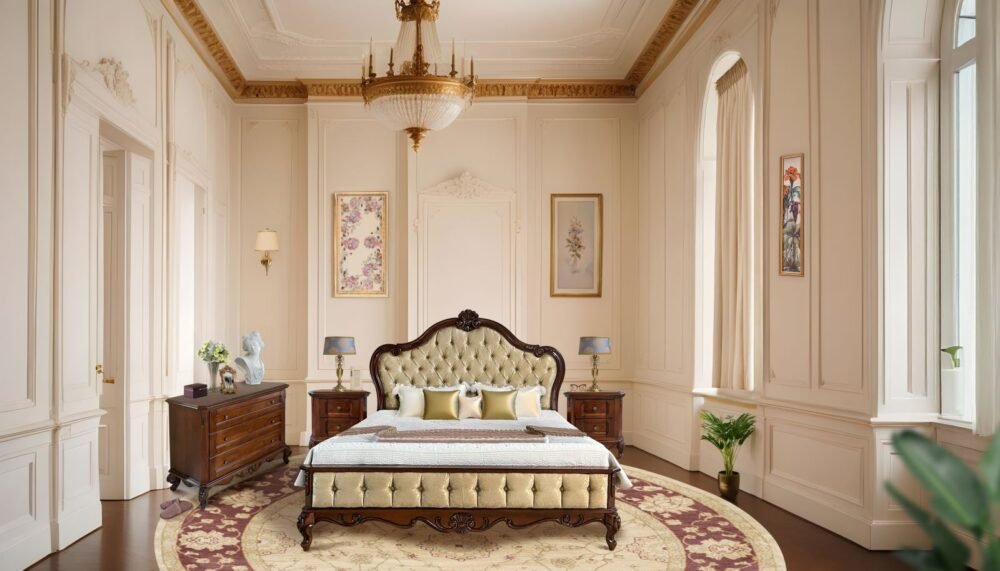 Set Dormitor Julieta, Lemn Masiv, NUC/ALB