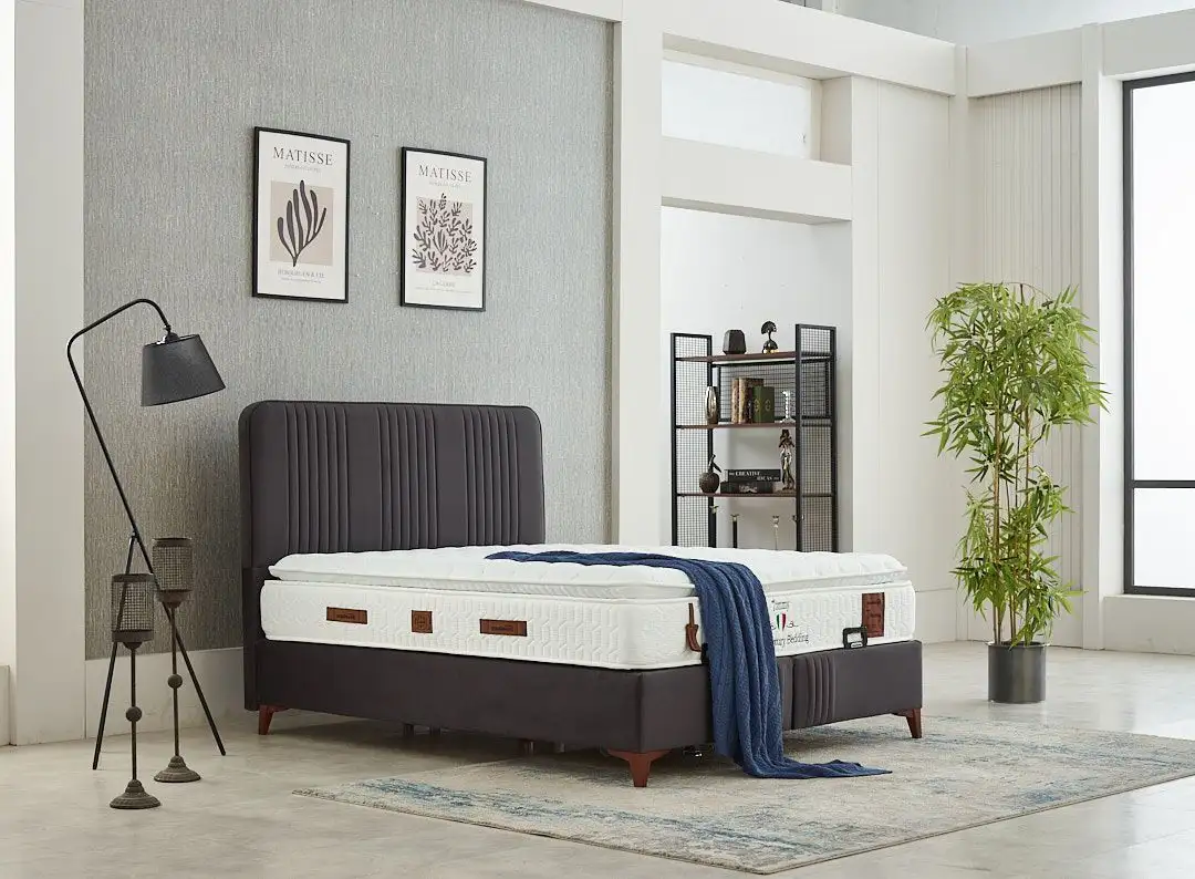 avensis2-2mwb Pat tapițat dormitor 2 persoane cu ladă depozitare Avensis