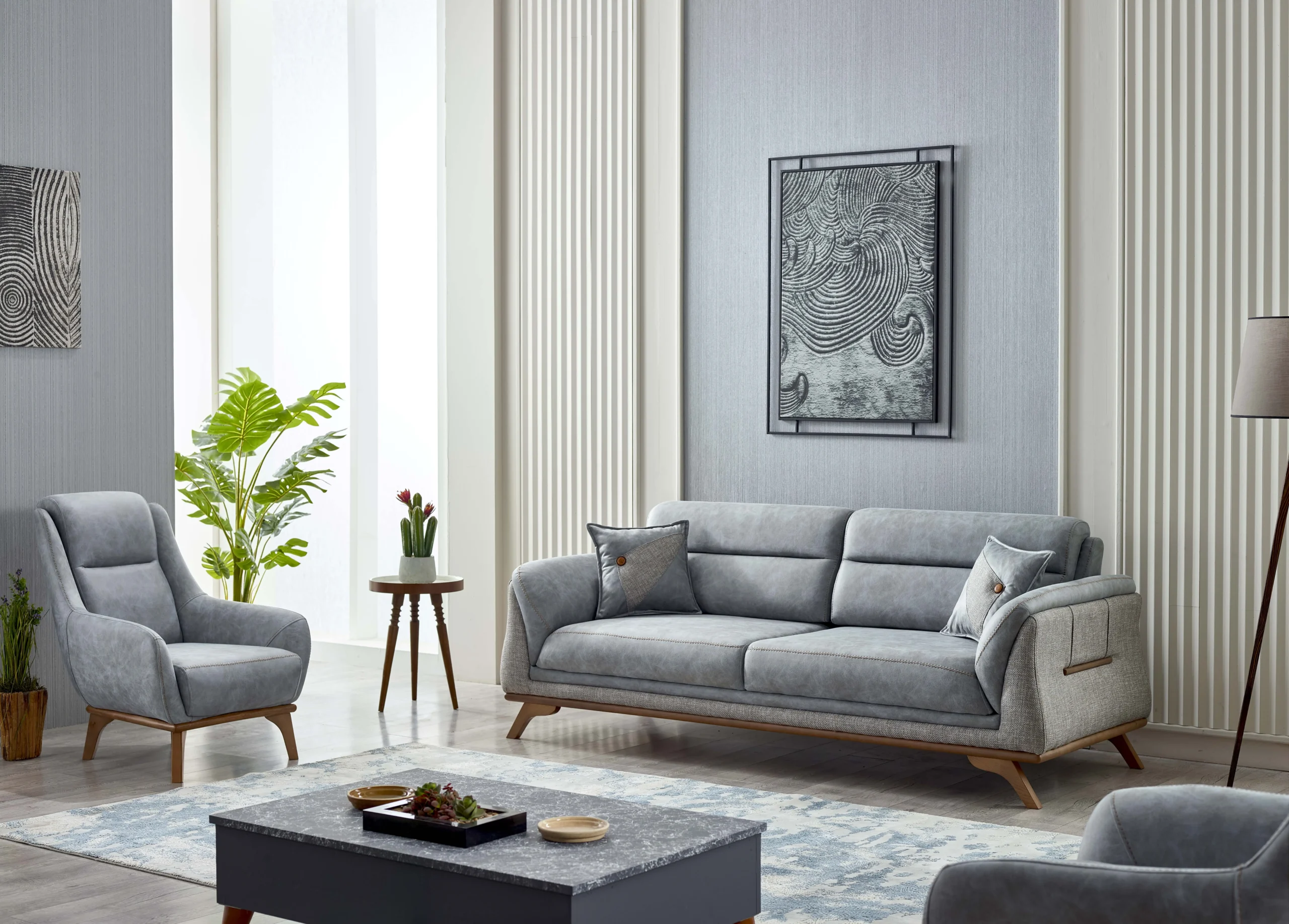 city-koltuk-tk-134930-mb7p Set canapele semiextensibile si fotolii City 3+1+1