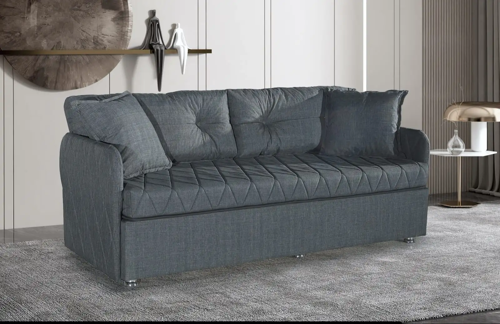 daybed-02-c7ni Pat de zi cu saltea inclusă și ladă de depozitare Daybed - imagine 1