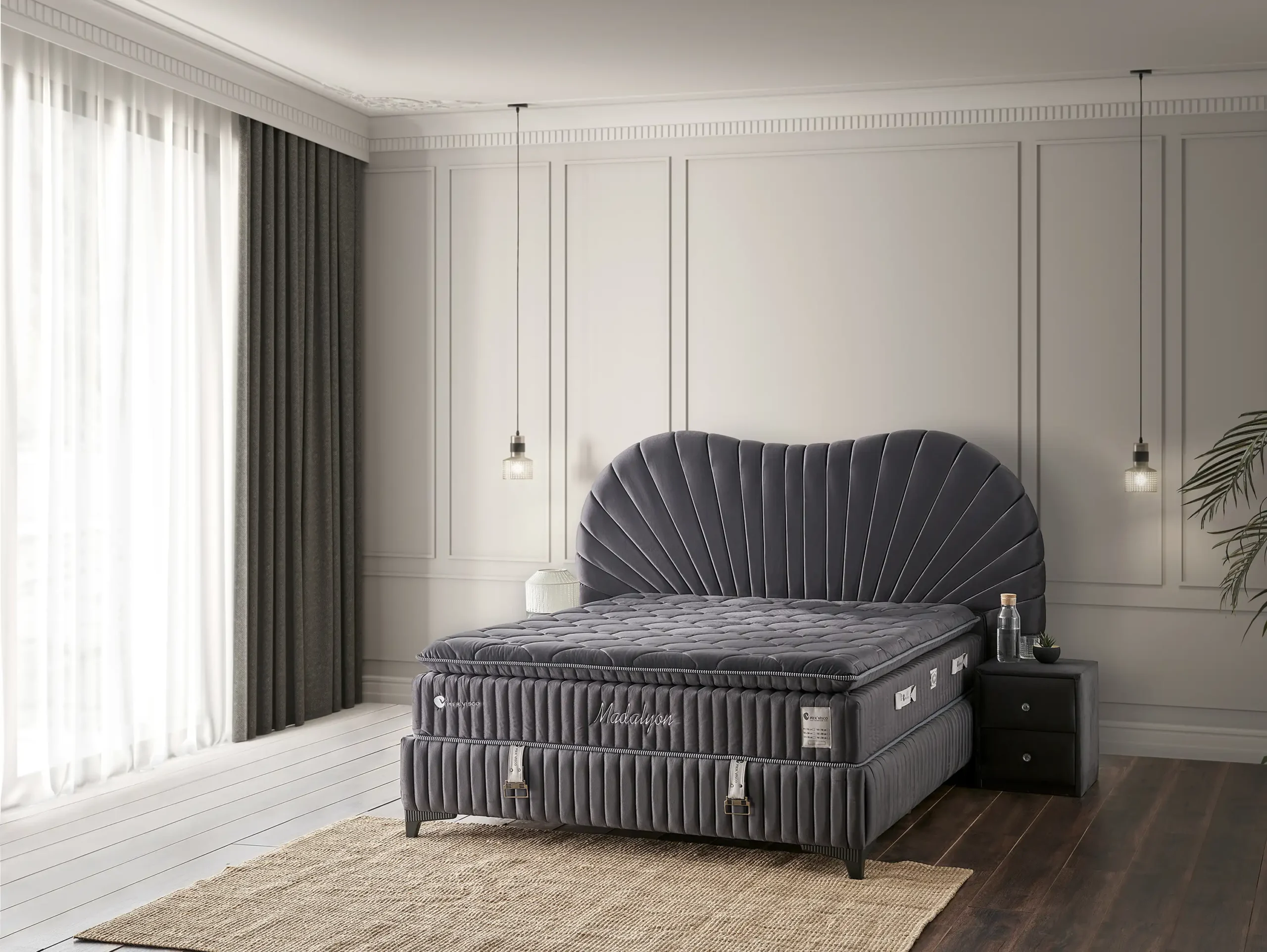 nirva-pat-tapitat-i1os Pat tapițat de lux cu somieră și ladă de depozitare Nirvana