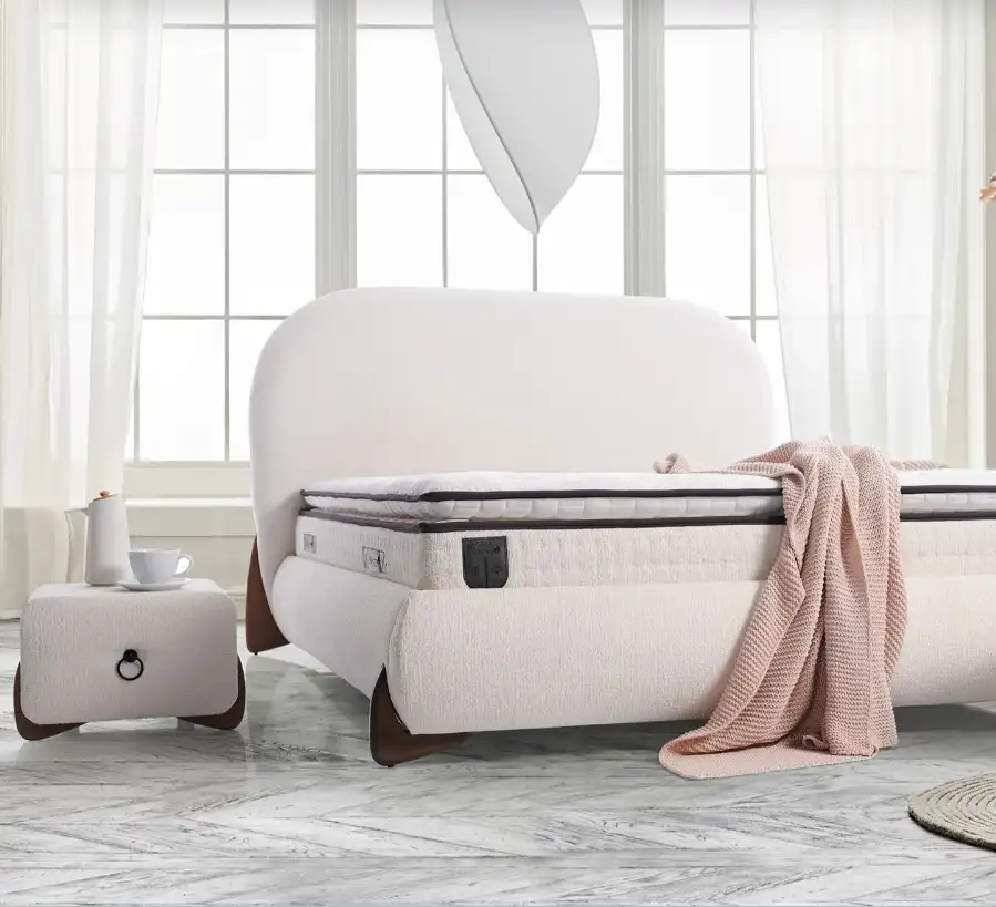 roos-pat-tapitat-mern Pat tapitat de lux cu lada de depozitare Roos