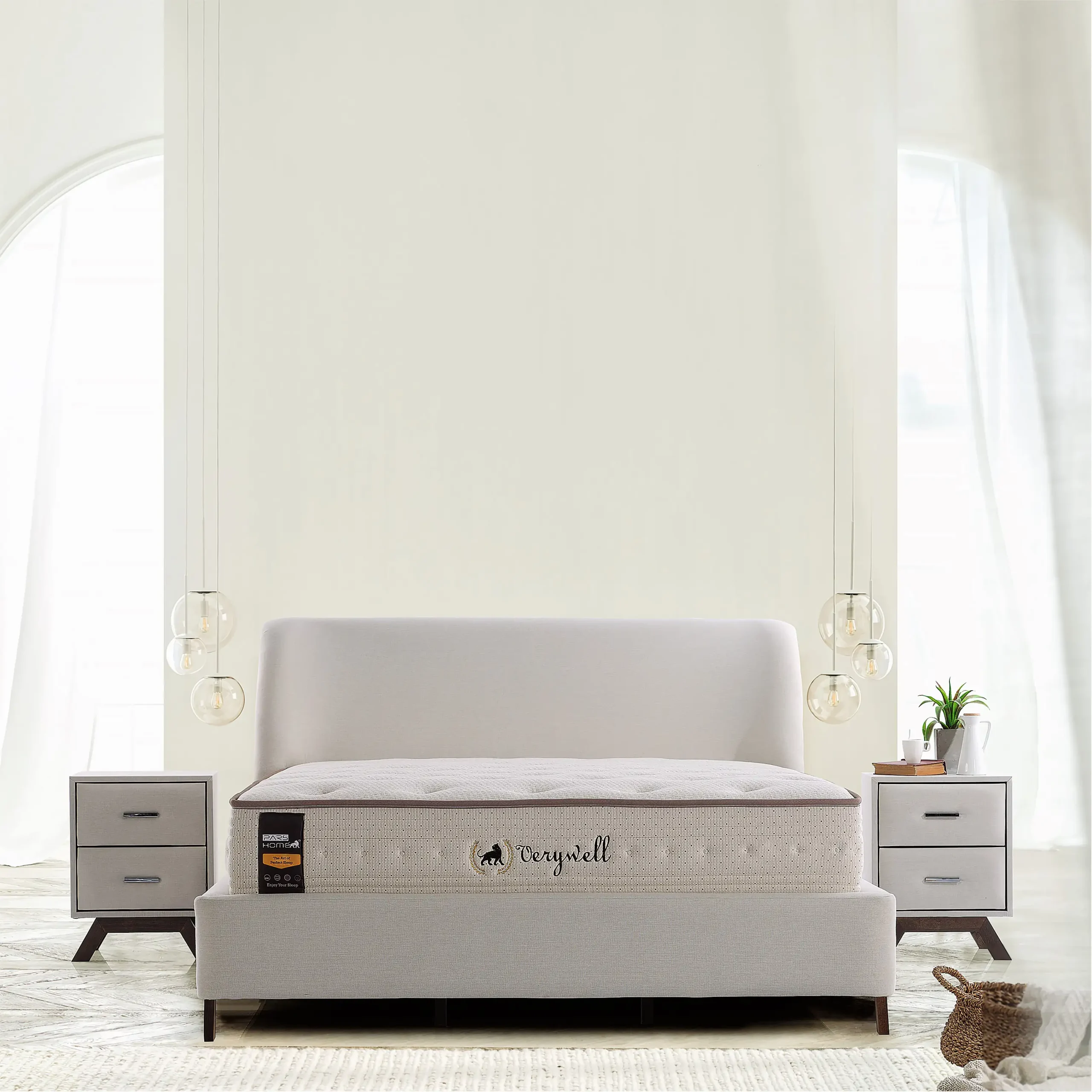 titanyum-joie Pat tapitat dublu de lux cu lada si somiera Titanium