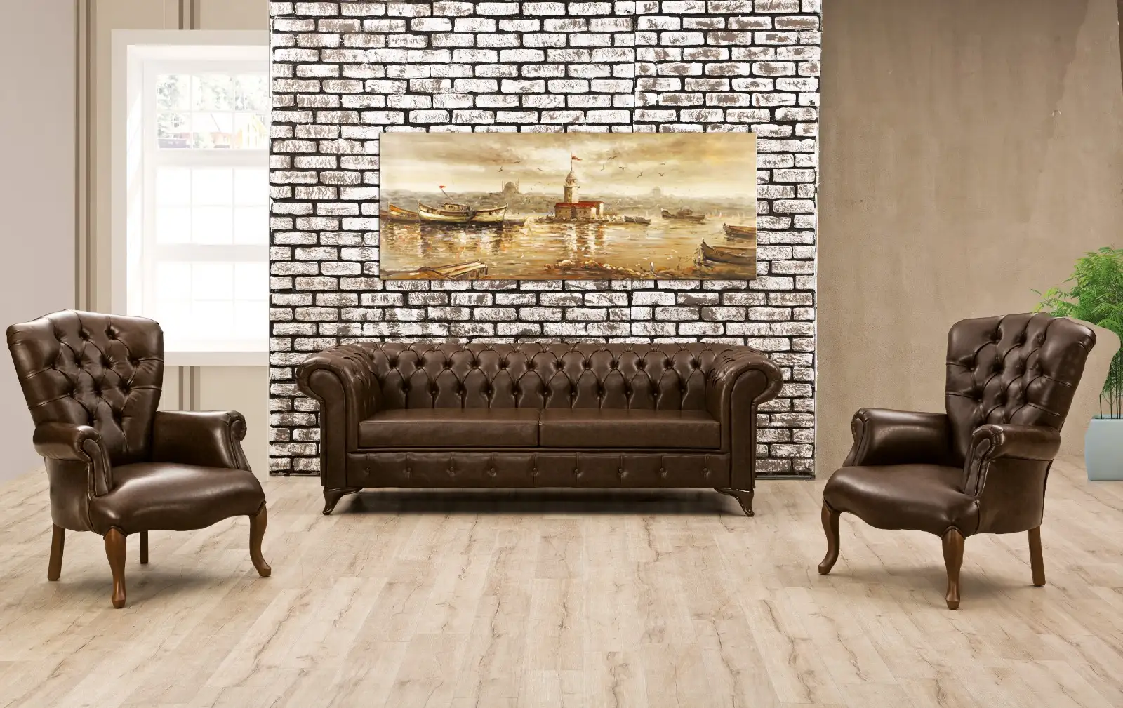 chester-berjerli-toskana-apzw Set canapele si fotolii fixe Imperial Chesterfield 3+1+1