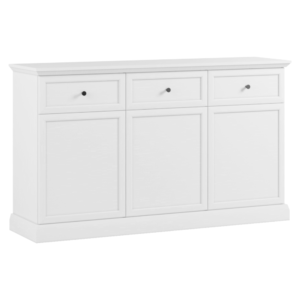 Comodă 3 Dulapuri și 3 Sertare Alb – LOCCA