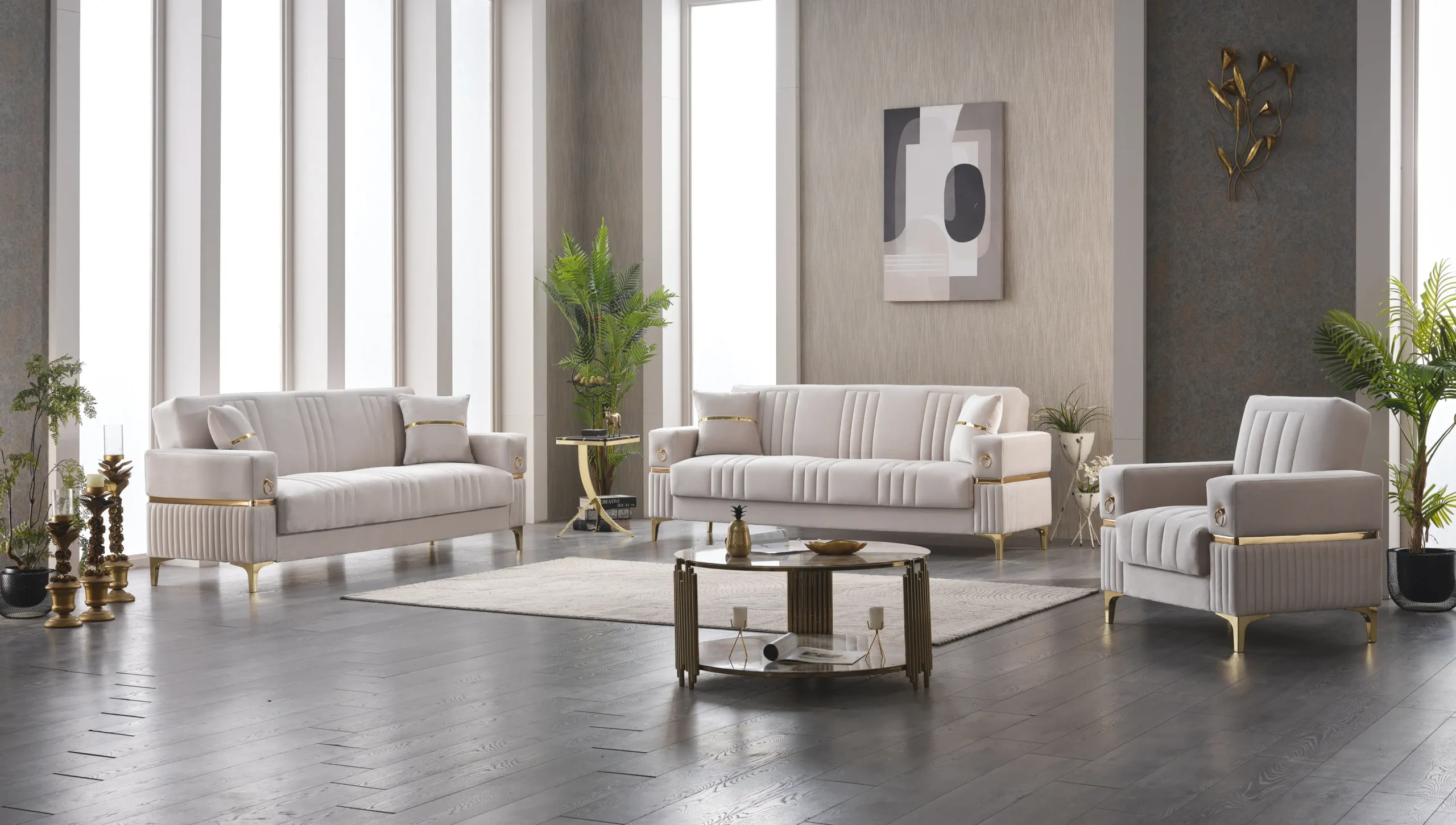 tilda1264-dx9k Set canapele extensibile si fotolii semi extensibile Tilda 3+1+1